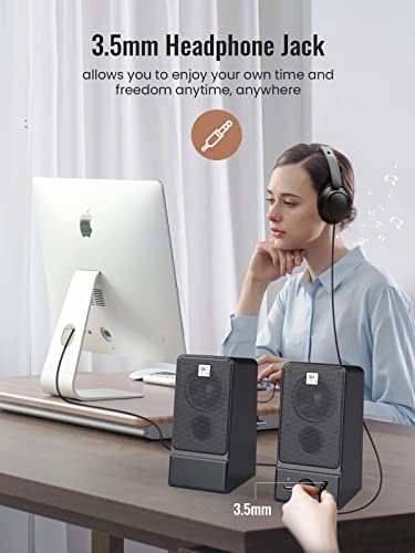 Altavoces USB para computadora duales de 8 W para laptop