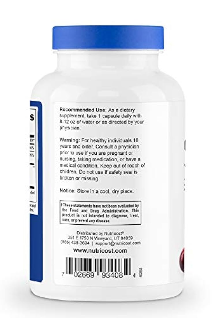 Extracto de arándano Nutricost (25.000 mg) (120 cápsulas)