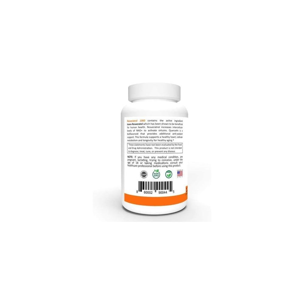 Suplementos Resveratrol 1000 Soporte Sirtuin  Activador NAD+