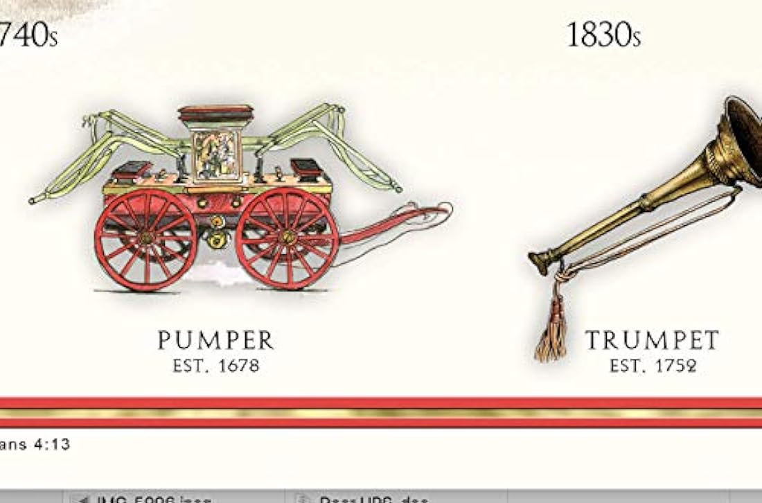 Historia de la American Bombero, 11 3/4 by 36.
