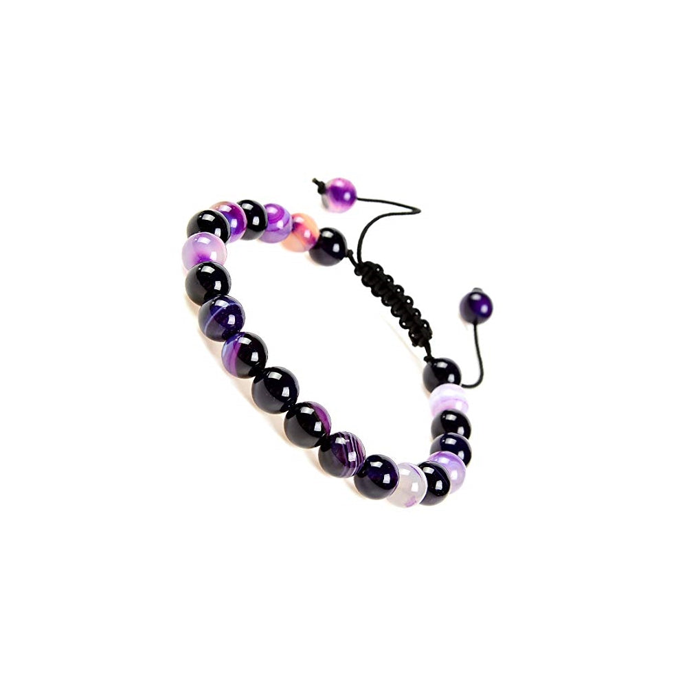 Pulseras de macramé ajustables con piedras preciosas