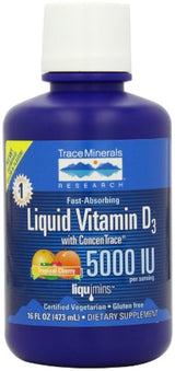 Trace Minerals Liquid Vitamina D3, 16 onzas