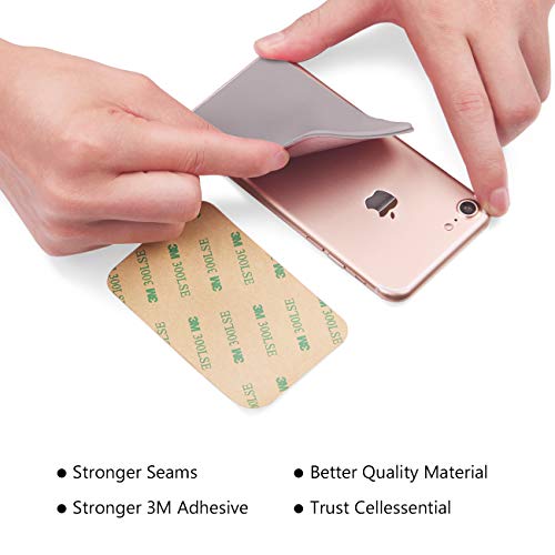 OBVIS Bolsillo para teléfono celular, tarjetero autoadhesivo con adhesivo 3M RFID, tarjetero para tarjeta de crédito ATM, para iPhone Android, 2 unidades, color gris