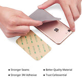 OBVIS Bolsillo para teléfono celular, tarjetero autoadhesivo con adhesivo 3M RFID, tarjetero para tarjeta de crédito ATM, para iPhone Android, 2 unidades, color gris