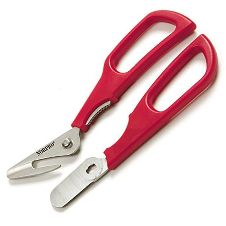 Norpro – ULTIMATE Tijeras de acero inoxidable y rojo marisco