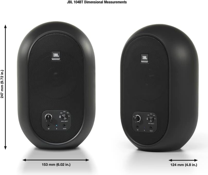 Monitores de referencia JBL 1 Series 104-BT con Bluetooth, par