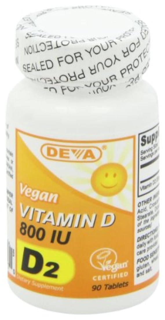 Deva Vegan Vitamins Vegan Vitamina D 800 IU tabletas