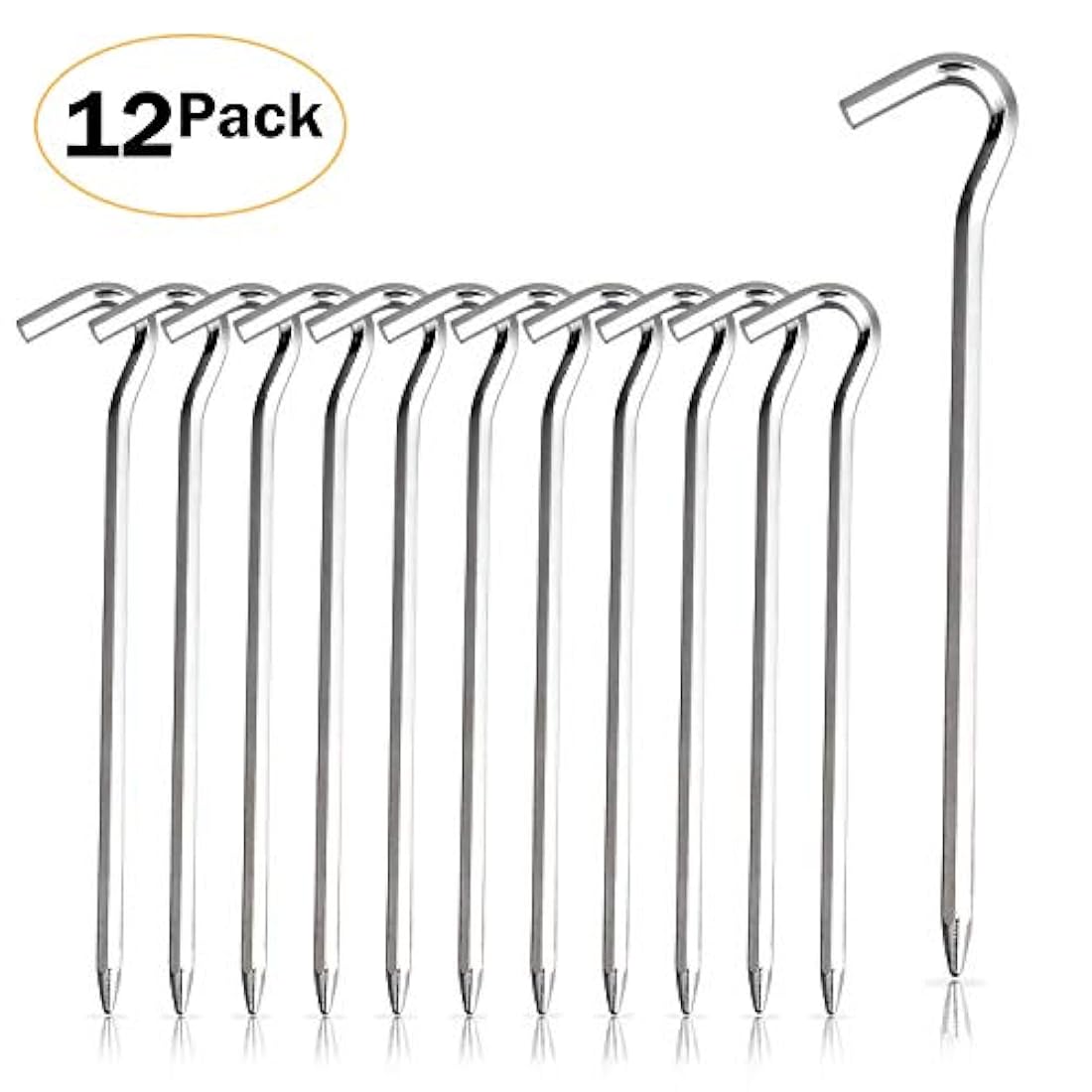FANBX F Clavijas de carpa - 12 piezas de estacas de carpa