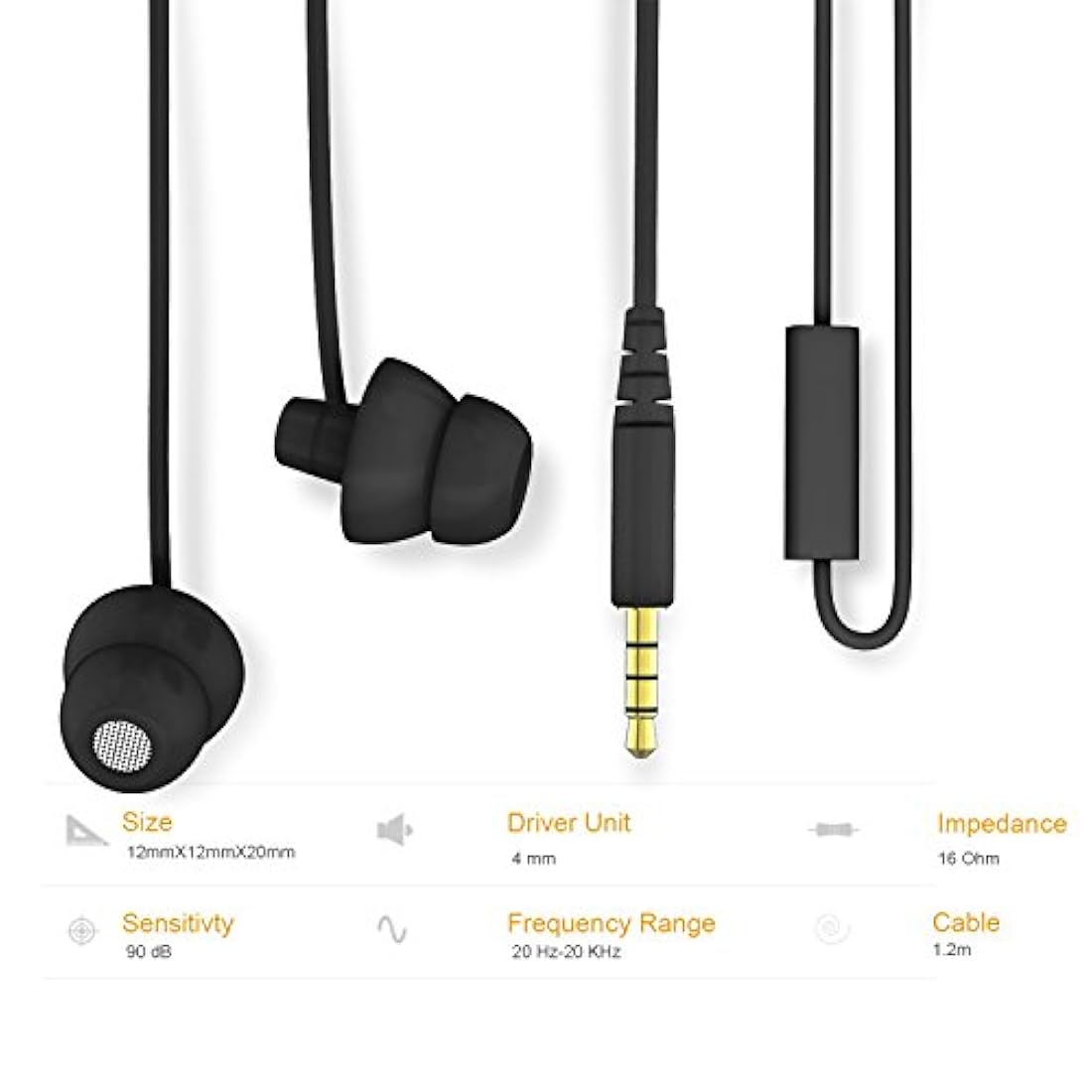 MAXROCK TM Mini auriculares de silicona suave con micrófono