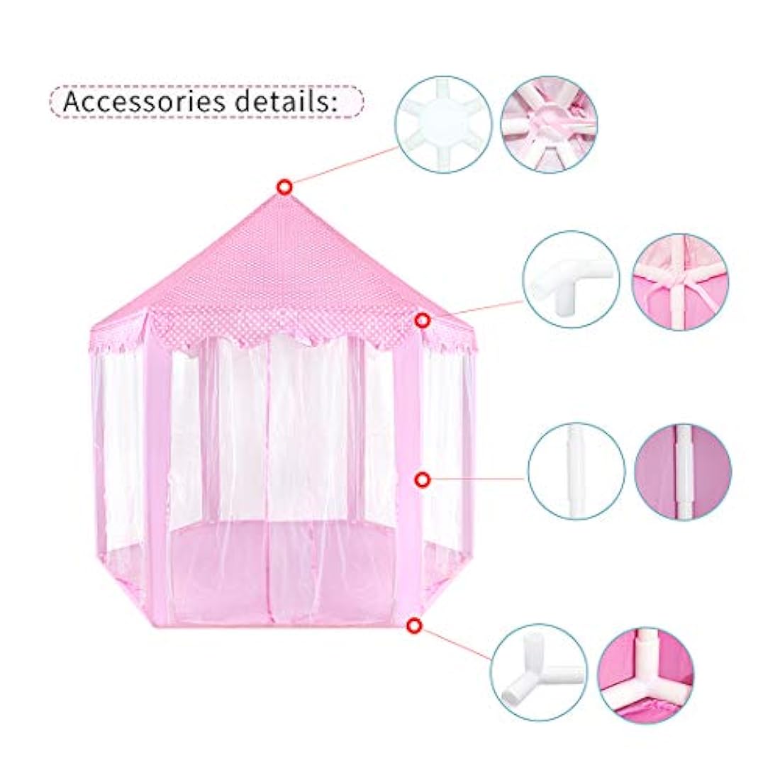 Tienda de campaña de castillo de princesas para niñas