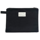 Enyuwlcm - Bolsa de maquillaje de lona de algodón 100%