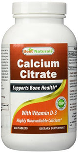 Citrato de calcio con vitamina D-3 240 tabletas