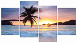 Playa tema 4 paneles Giclee Lienzos Sobre lona de paisaje