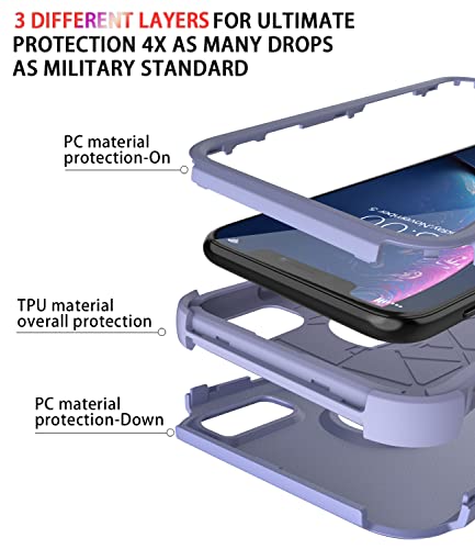 Diverbox Funda para iPhone Xr [a prueba de golpes] [a prueba de polvo], funda de protección resistente para Apple iPhone XR (morado)
