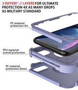 Diverbox Funda para iPhone Xr [a prueba de golpes] [a prueba de polvo], funda de protección resistente para Apple iPhone XR (morado)