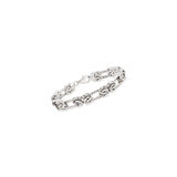 Pulseras  bizantina de doble eslabón de plata de ley