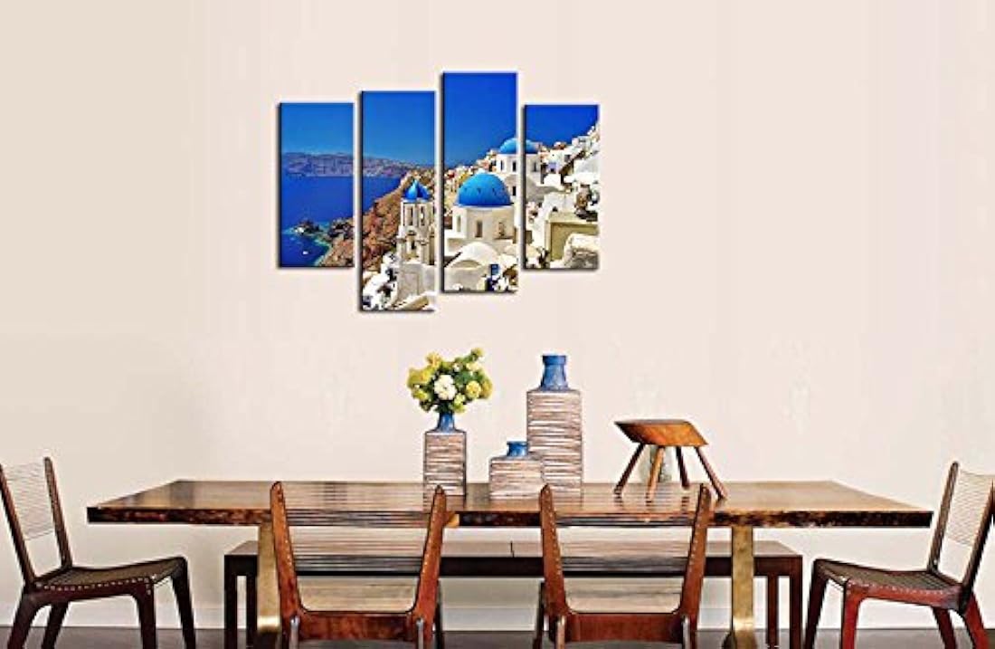Cuadro en lienzo para Decoración del hogar isla de Santorini