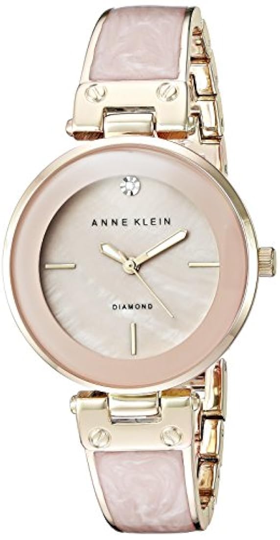 Anne Klein - Reloj de pulsera con esfera de diamante