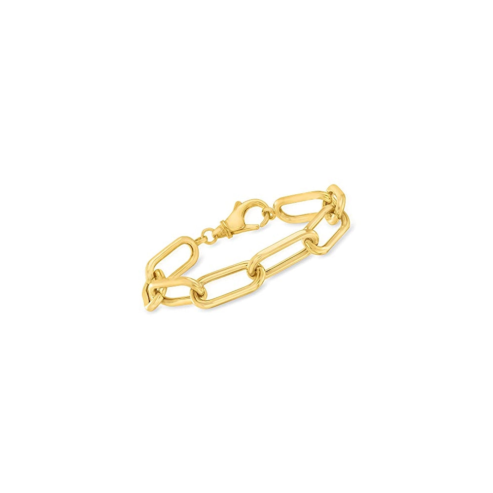 Pulseras de eslabones de oro de 18 quilates sobre papel