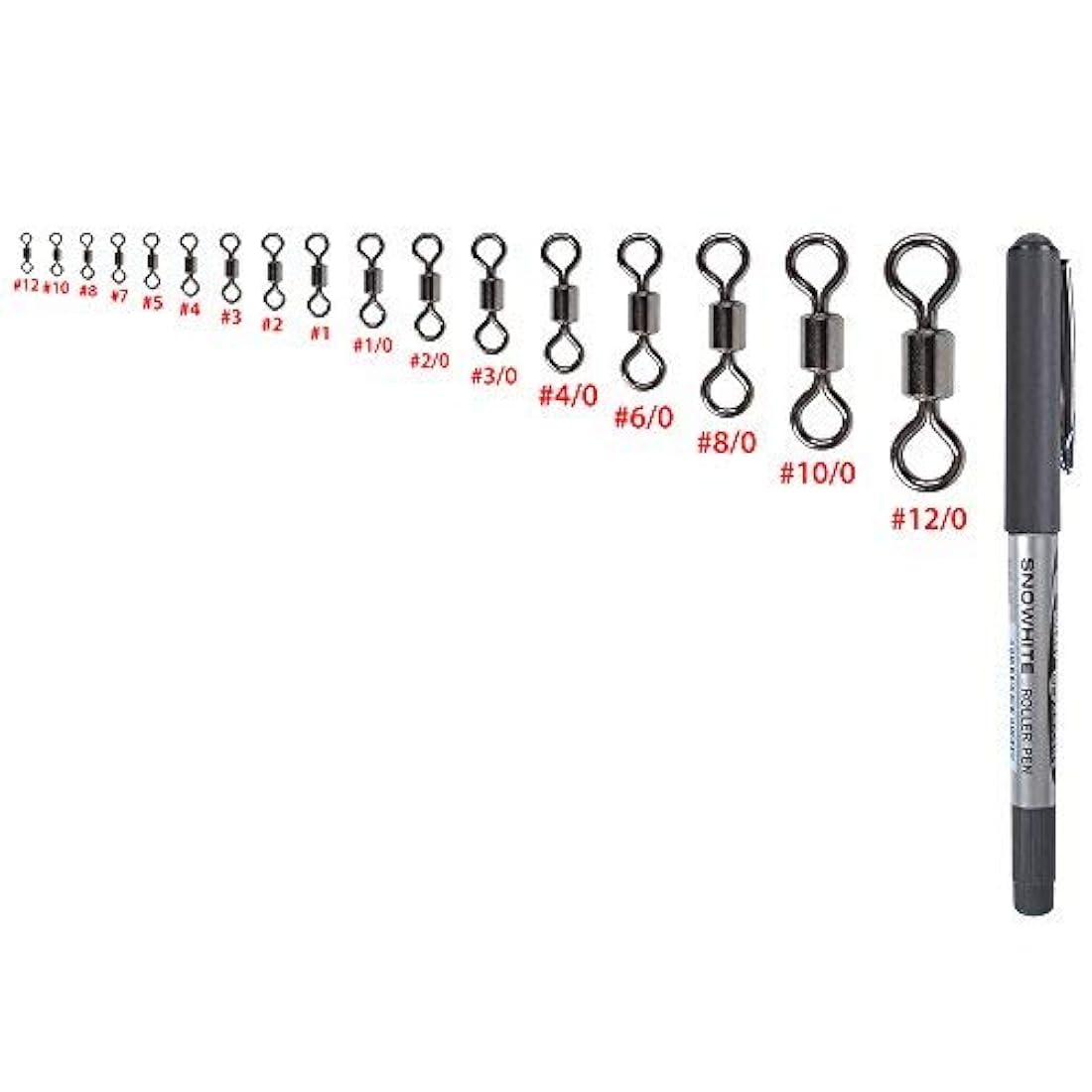 torcedor giratorio para pesca, de níquel y acero inoxidable