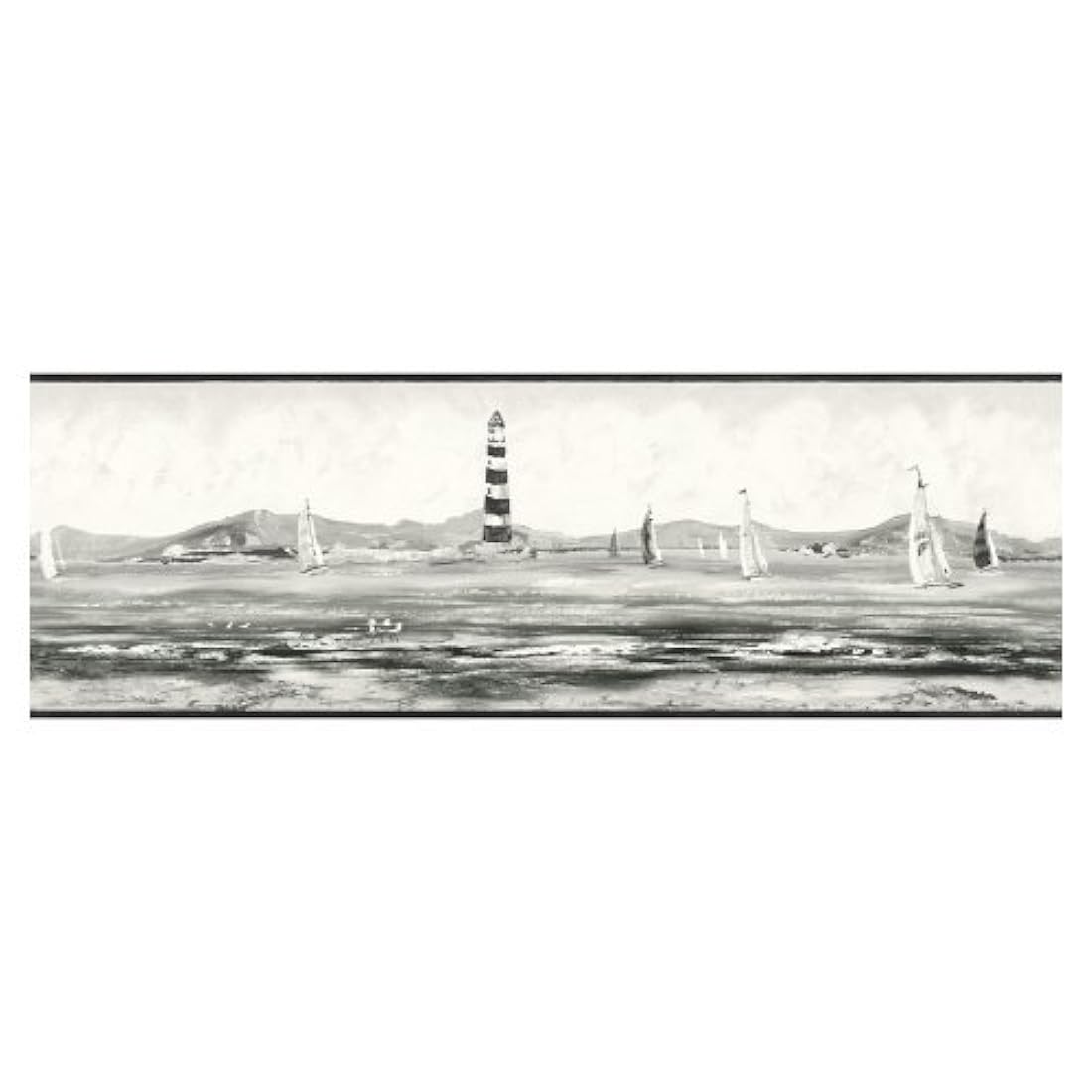 Vinilos Decorativos con diseño náutico con faro y barcos