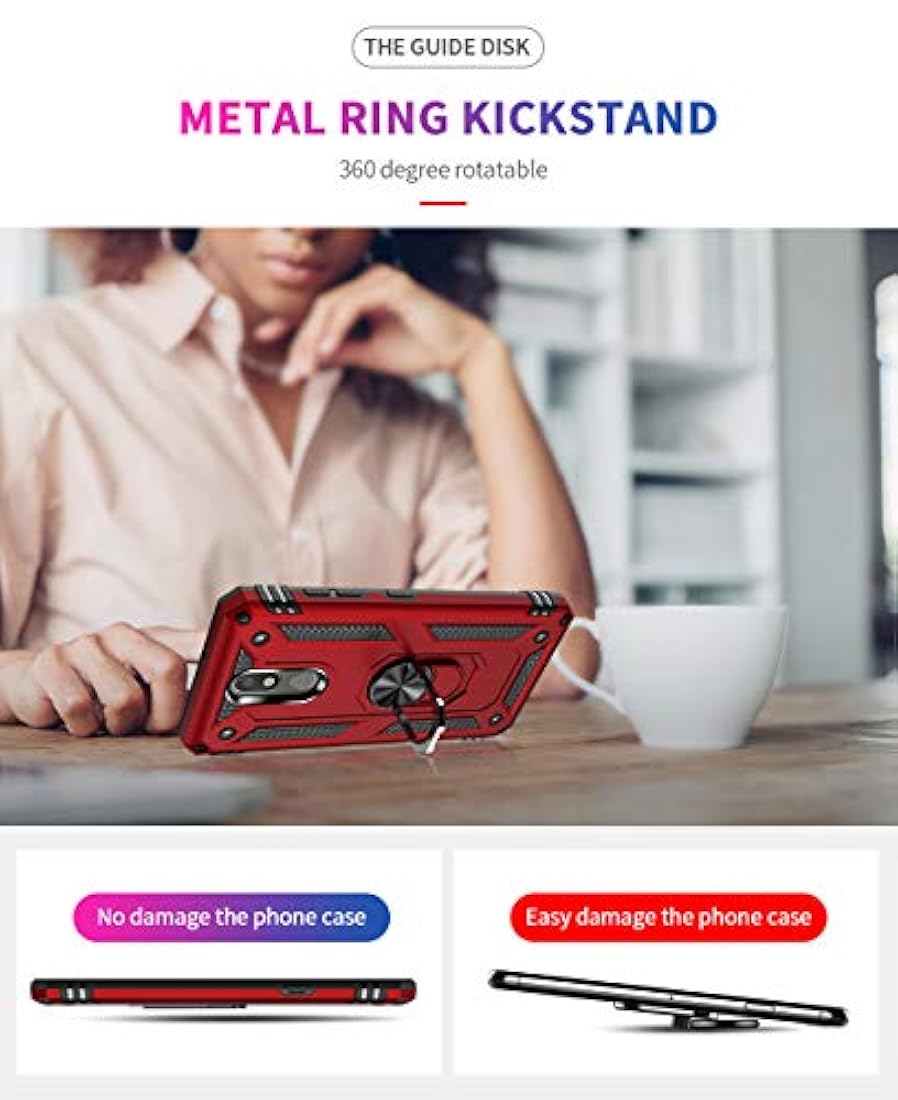 Funda de metal con diseño de gota para LG Aristo 4-Dionsibe
