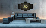 Cuadro Lienzo 5 Pieces Buddha OM Yoga