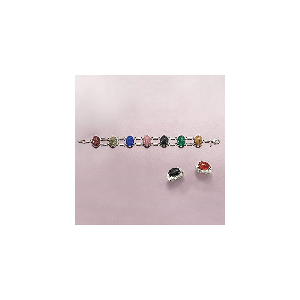 Pulseras de escarabajo en plata de ley