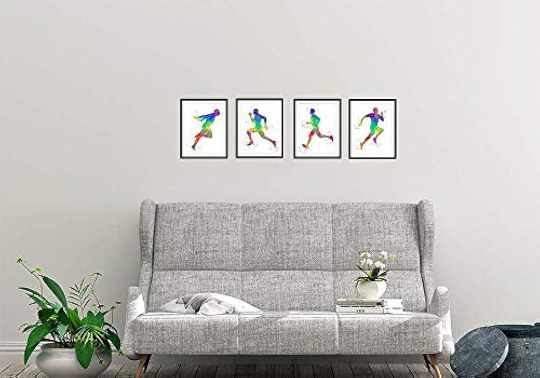 4 impresiones sin marco, fondo blanco decoración para pared