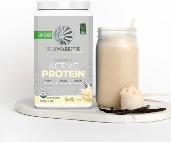 Proteína Vegana Sunwarrior Orgánica 20 Serv. Sabor Vainilla