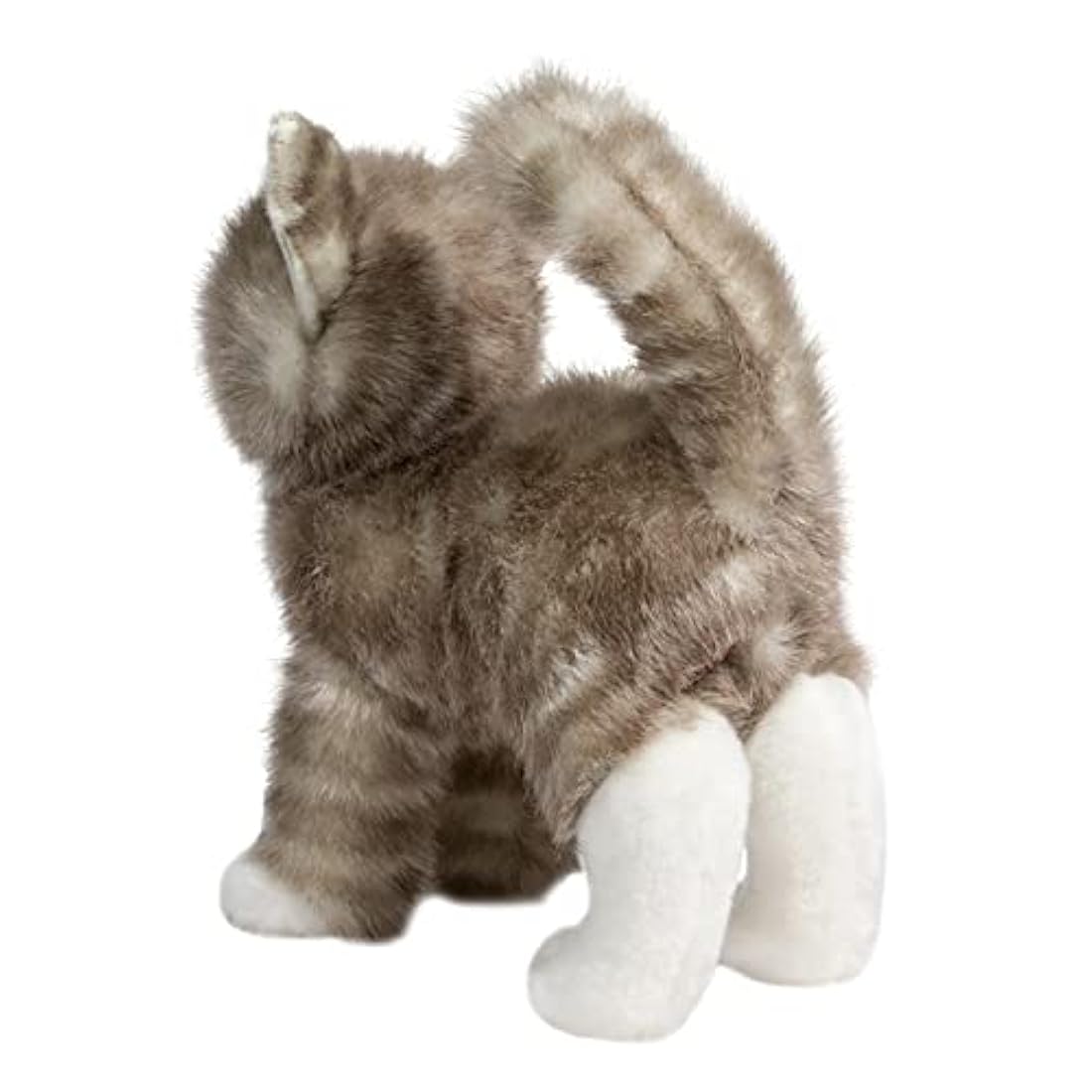 Peluches de gato con cremallera gris