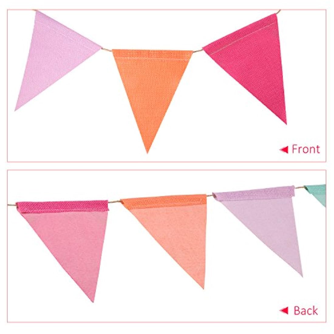 24 piezas multicolor triángulo banderas 15,7