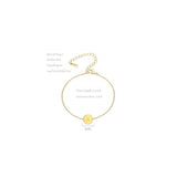 Pulseras y tobilleras con inicial chapada en oro