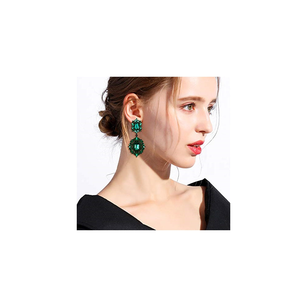 Aretes de araña colgantes con clip para mujer