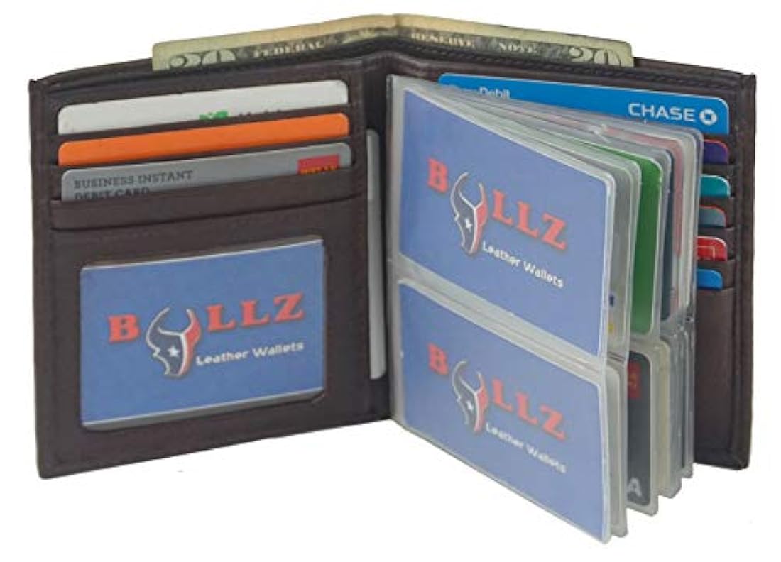 Billetera de piel para hombre Bullz