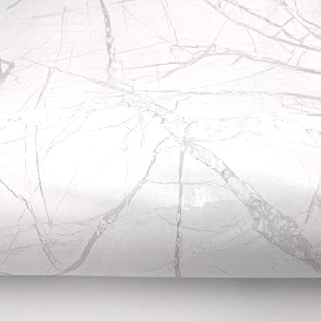 papel de contacto de mármol 24.0 in x 78.7 in  color blanco