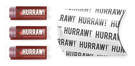 Bálsamo labial juego por hurraw, varios sabores.