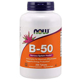 Suplementos NOW, Vitamina B-50 mg, Producción Energética*, Salud del Sistema Nervioso*, 250 comprimidos