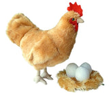 Adore - Peluche de gallina con huevos y nido, 12.0 in