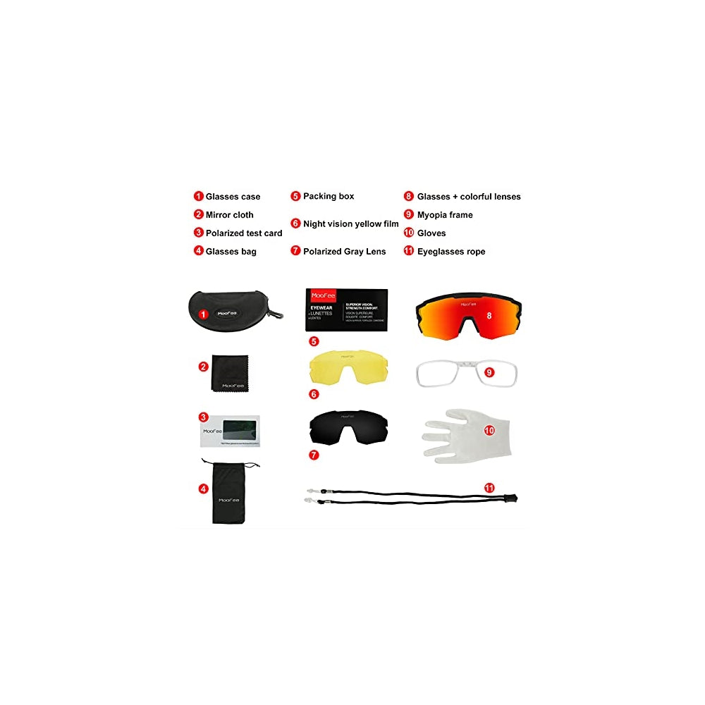 Lentes deportivos de ciclismo polarizadas