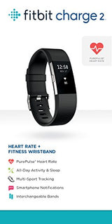 Pulsera Charge 2 Heart Rate Fitness, negra, pequeña