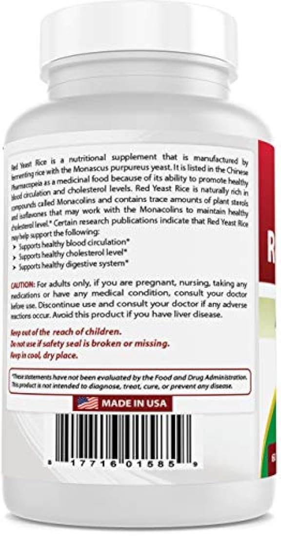 Mejor Naturals Rojo Levadura Arroz Nivel de 1200 mg Tablet
