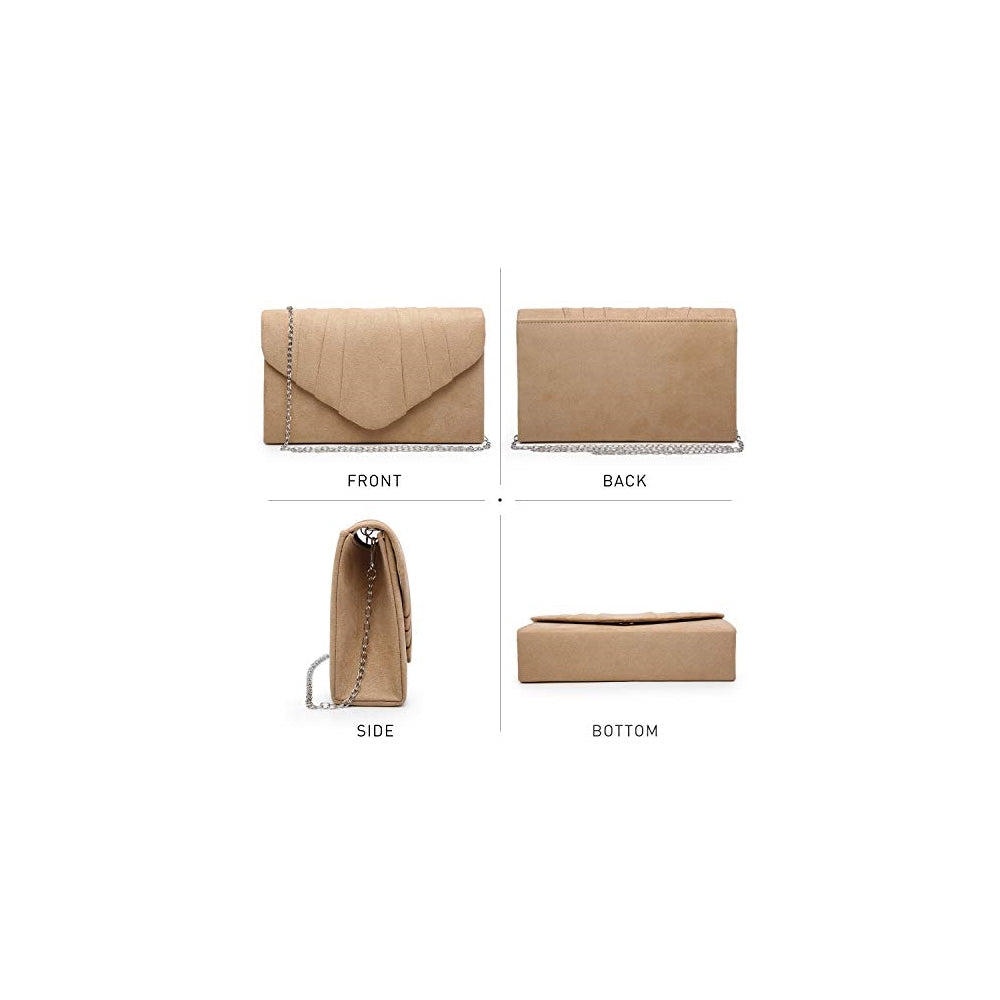 Bolsa de noche plisada para mujer para fiesta