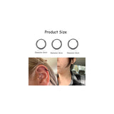 Aretes de aro de plata  3 pares para mujeres