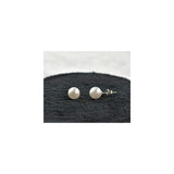 Aretes de perlas de plata hipoalergénicos para mujeres