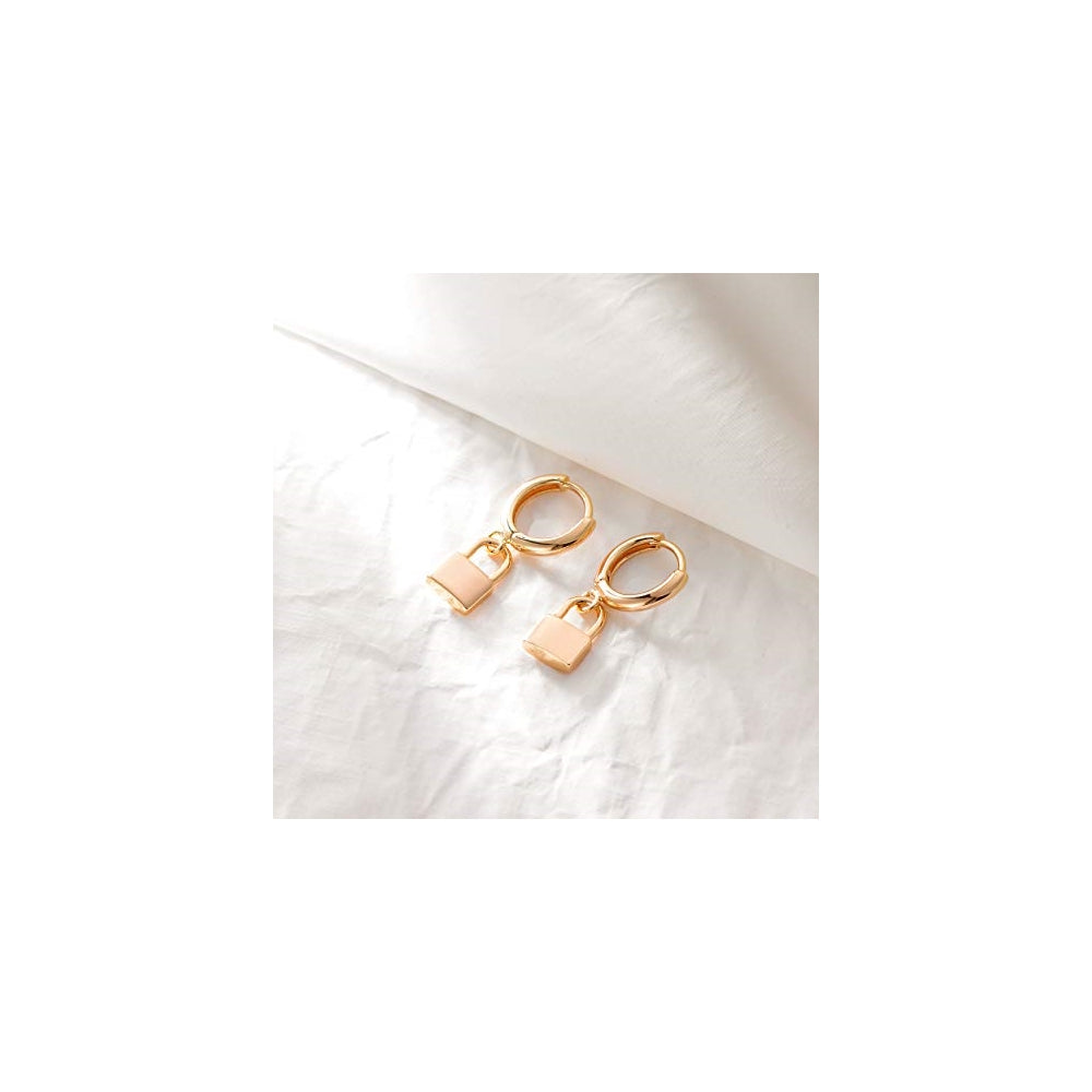 Aretes colgantes de aro contra el mal de ojo para mujer