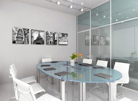 Wieco Art – Arquitecturas modernos edificios de 4 paneles