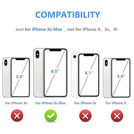 OT ONETOP - Funda tipo cartera para iPhone Xs Max
