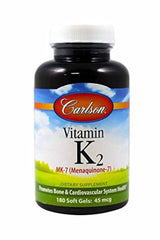 Carlson Labs Vitamina K2-7 45 MCG Suplemento Mineral Softgels, 180 unidades