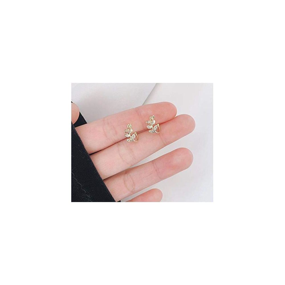 Aretes de acero inoxidable a presión para mujer 8 pares